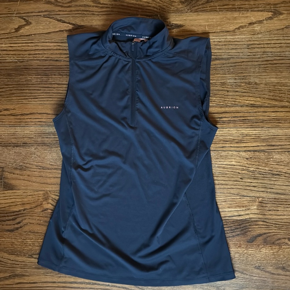 Aubrion Navy Sleeveless Tee